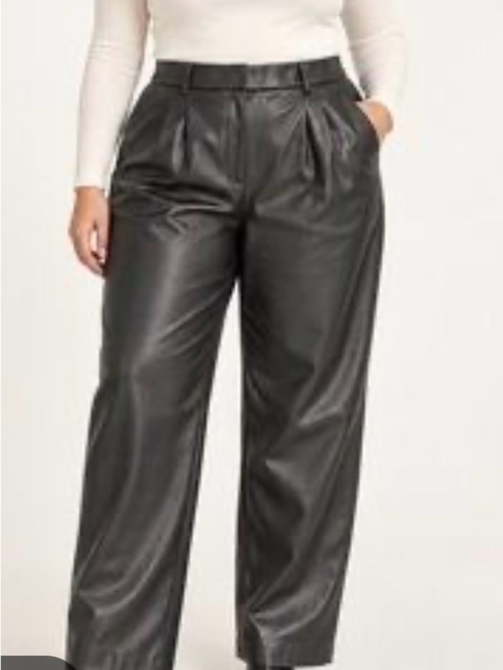 Abercrombie & fitch vegan leather tailored trousers size xs